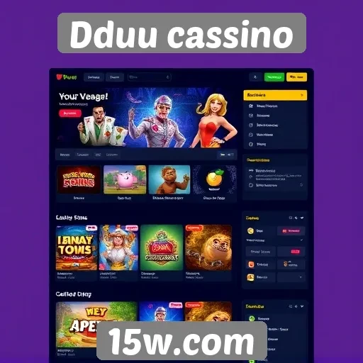 Interface do Dduu cassino é simples e intuitiva